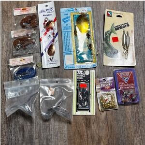 Vintage Fishing Lures Spinners Sinkers Swivels Carolina Rigging Kit Assorted LOT